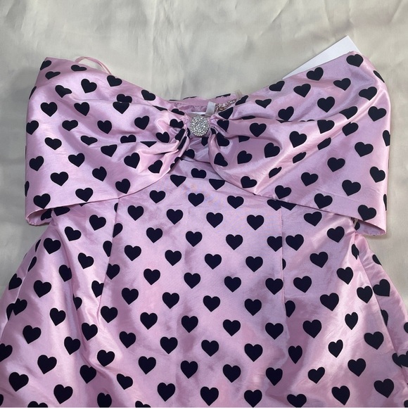 NEW! LoveShackFancy- Tilson Dress in Rosebud Pink Mini Heart Size 6 - Picture 3 of 9